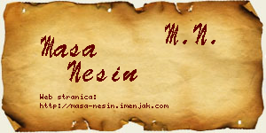 Maša Nešin vizit kartica